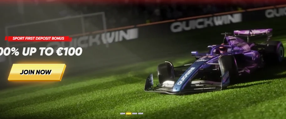 Quickwin — 100% do 500 € + 200 darmowych spinów